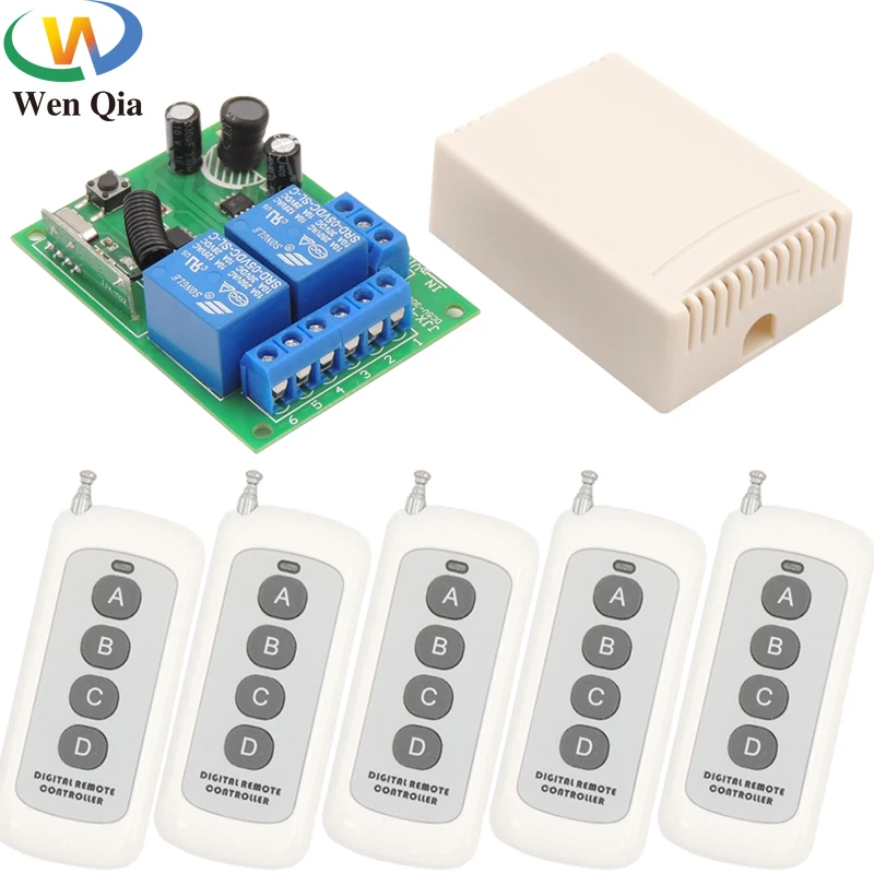 433Mhz Wireless Universal Remote Control Switch DC 6~30V 2CH 10A Receiver RF 500m Transmitter For Garage Motor Sliding Door Lamp
433Mhz Wireless Universal Remote Control Switch DC 6~30V 2CH 10A Receiver RF 500m Transmitter For Garage Motor Sliding Door Lamp