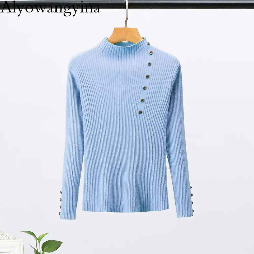 autumn winter cashmere knitted women sweater and pullover female