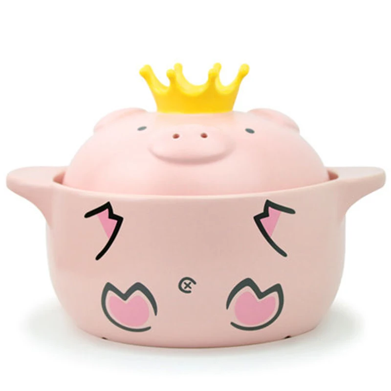 Pink Pig High Temperature Resistance Casserole Handle Ceramic Cooker Kitchen Supplies | Дом и сад
