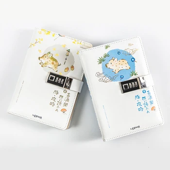 Cute password lock notebook notepad stationery creative thickened PU handbook journal diary schedule
Cute password lock notebook notepad stationery creative thickened PU handbook journal diary schedule