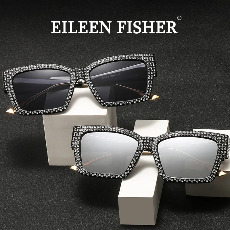 EILEEN FISHER Cat Eye Sunglasses Women Brand Designer Mirror Black Sun Glasses Female Lens Shades for Ladies Eyewear UV400
EILEEN FISHER Cat Eye Sunglasses Women Brand Designer Mirror Black Sun Glasses Female Lens Shades for Ladies Eyewear UV400