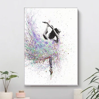 Colorful Abstract Dancing Girl Canvas Cuadros Painting Ballerina Posters and Prints Quadro Wall Art Picture for Home Decoration
Colorful Abstract Dancing Girl Canvas Cuadros Painting Ballerina Posters and Prints Quadro Wall Art Picture for Home Decoration