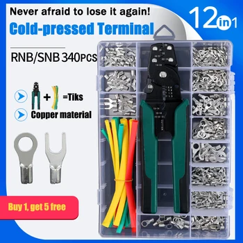340pcs Crimp Terminals Assorted Full Insulated Fork O-type Set Terminals Connectors Assortment Kit Electrical Crimp Spade Ring
340pcs Crimp Terminals Assorted Full Insulated Fork O-type Set Terminals Connectors Assortment Kit Electrical Crimp Spade Ring