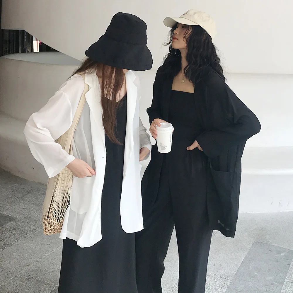 Suit Jacket Women's Summer 2019 New Style Western Style Medium-length Thin Fat Mm Large Size Dress Sun-resistant Chiffon Blouse
Suit Jacket Women's Summer 2019 New Style Western Style Medium-length Thin Fat Mm Large Size Dress Sun-resistant Chiffon Blouse