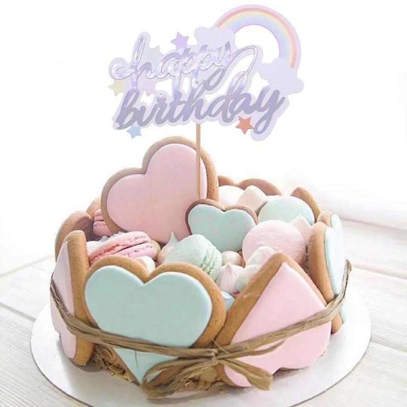 1/3/5pcs Cake Topper Ornament Letters Happy Birthday Cupcakes Rainbow Toppers Baby Shower Birthday Partys Wedding Decor Supplies
1/3/5pcs Cake Topper Ornament Letters Happy Birthday Cupcakes Rainbow Toppers Baby Shower Birthday Partys Wedding Decor Supplies