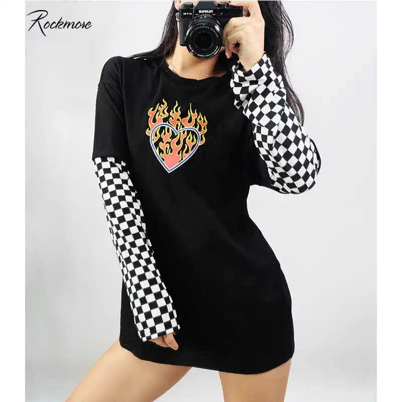 checkered flame shirt