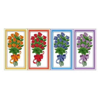 Joy Sunday The Present Red Rose Flower Decor Painting Counted Printed on Canvas 11&14CT DMC Chinese Cross Stitch Embroidery Kits
Joy Sunday The Present Red Rose Flower Decor Painting Counted Printed on Canvas 11&14CT DMC Chinese Cross Stitch Embroidery Kits