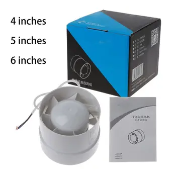 Round Pipe Fan Duct Booster Exhaust Ventilator Ventilation Vent Air 4" 5" 6" Mute for Window Bathroom Toilet Kitchen 220V
Round Pipe Fan Duct Booster Exhaust Ventilator Ventilation Vent Air 4" 5" 6" Mute for Window Bathroom Toilet Kitchen 220V
