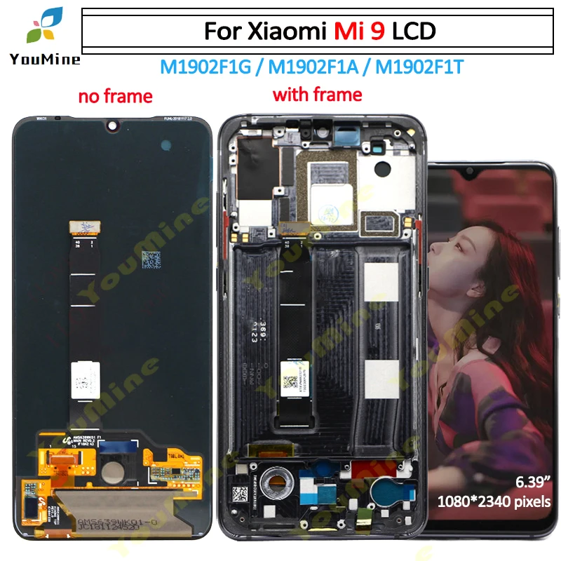 AMOLED Original LCD For xiaomi Mi 9 Mi9 LCD Display Touch Screen Digitizer Assembly +tools for xiaomi mi9 LCD screen M1902F1G
AMOLED Original LCD For xiaomi Mi 9 Mi9 LCD Display Touch Screen Digitizer Assembly +tools for xiaomi mi9 LCD screen M1902F1G