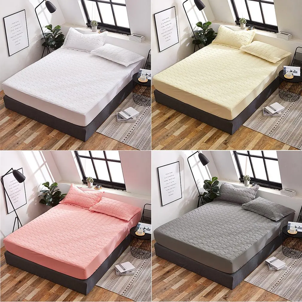 OUTAD Solid Color Quilted Embossed Waterproof Mattress Protector Fitted Sheet Style Cover for Mattress Thick Soft Pad for Bed
OUTAD Solid Color Quilted Embossed Waterproof Mattress Protector Fitted Sheet Style Cover for Mattress Thick Soft Pad for Bed