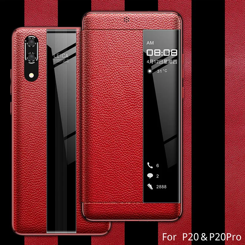 First layer Genuine Leather Flip case For Huawei P30 Pro P30PRO Business luxury cover | Мобильные телефоны и аксессуары