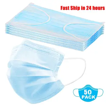 Disposable Face Masks 50pcs/box Facial Mouth Masks 3 Layer Anti-Dust Ear loops Masks Anti-Pollution Soft Breathable Mouth Cover 
Disposable Face Masks 50pcs/box Facial Mouth Masks 3 Layer Anti-Dust Ear loops Masks Anti-Pollution Soft Breathable Mouth Cover