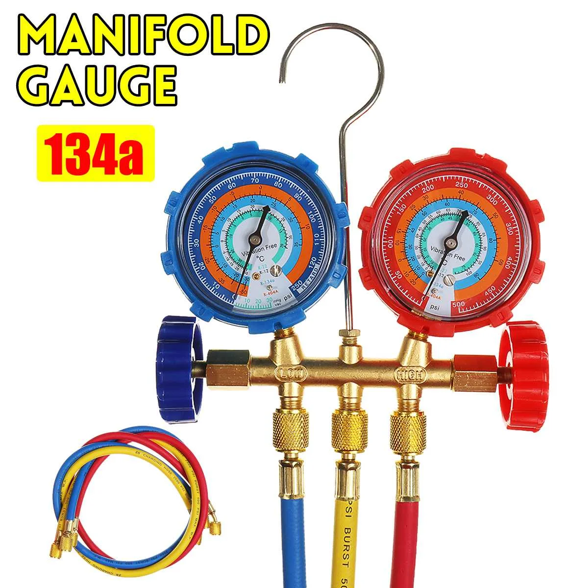 New 134a Manifold Gauge Air Conditioning Fluorine Refrigerant Table Refrigeration Repair Tool Fluorine Cold Table Tool
New 134a Manifold Gauge Air Conditioning Fluorine Refrigerant Table Refrigeration Repair Tool Fluorine Cold Table Tool