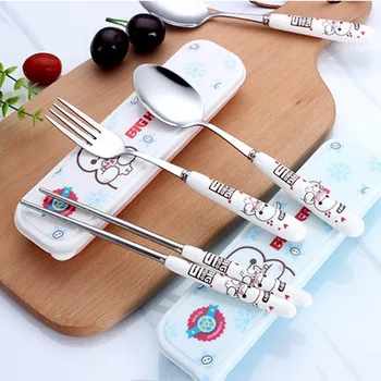 Student portable tableware ceramic fork spoon chopsticks set children tableware cartoon student tableware spoon fork chopsticks
Student portable tableware ceramic fork spoon chopsticks set children tableware cartoon student tableware spoon fork chopsticks