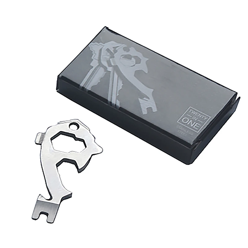 20-in-1 Multi-Tool Mini Portable Stainless Steel Screwdriver Opener Spanner Key Chain Multi Functional Tool for Camping Climbing
20-in-1 Multi-Tool Mini Portable Stainless Steel Screwdriver Opener Spanner Key Chain Multi Functional Tool for Camping Climbing