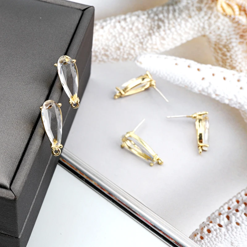 6pcs Transparent Crystal Dangle Earring Base Findings Drop Charms Base Accessory Women Dangle Earring Ear Pin Jewelry Make C256
6pcs Transparent Crystal Dangle Earring Base Findings Drop Charms Base Accessory Women Dangle Earring Ear Pin Jewelry Make C256