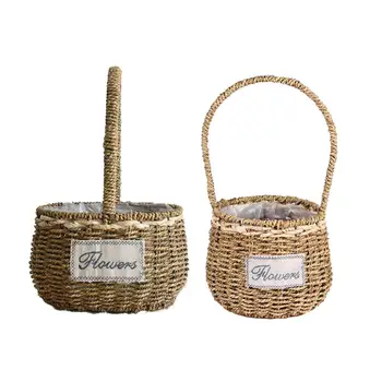 Round Handle Straw Braided Iron Stand Scindapsus Aureus Succulent Gardening Decorative Flowerpot Planter Vase 
Round Handle Straw Braided Iron Stand Scindapsus Aureus Succulent Gardening Decorative Flowerpot Planter Vase