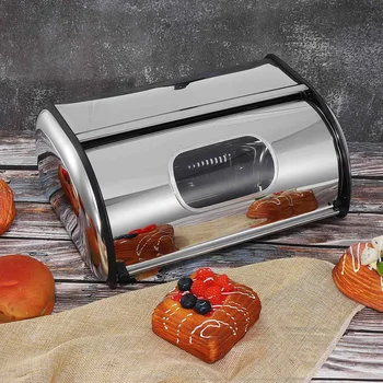 Bread Box Holder Food Storage Container Kitchen Roll Top Bread Storage Box Household Organizer Hot Sells
Bread Box Holder Food Storage Container Kitchen Roll Top Bread Storage Box Household Organizer Hot Sells