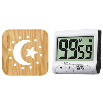 WSFS Hot 1 Set Digital Kitchen Timer Large Display Kitchen Timer netic & 1 Set Wooden Stars Moon Lamp Children'S Night Light
WSFS Hot 1 Set Digital Kitchen Timer Large Display Kitchen Timer netic & 1 Set Wooden Stars Moon Lamp Children'S Night Light