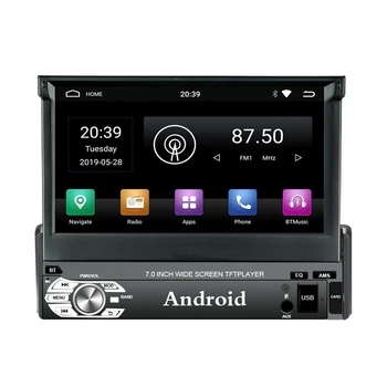 

Android 9.0 Car Radio Stereo 7 Inch Capacitive Press Screen High Definition 1024 x 600 Pixel Player 1G + 16G GPS Navigation Blue