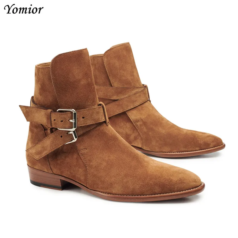 Handmade Luxury Brand Men Boots Fashion Buckle Strap Rome Style Male Chelsea Boots Wedge Genuine Leather Banquet Wedding Boots
Handmade Luxury Brand Men Boots Fashion Buckle Strap Rome Style Male Chelsea Boots Wedge Genuine Leather Banquet Wedding Boots