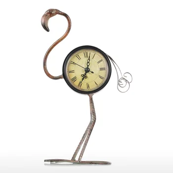 Flamingo Wrought Iron Clock Retro Office Desks Clock decoration Handmade Vintage Metal Home Decor Figurine Mute Table Clock
Flamingo Wrought Iron Clock Retro Office Desks Clock decoration Handmade Vintage Metal Home Decor Figurine Mute Table Clock