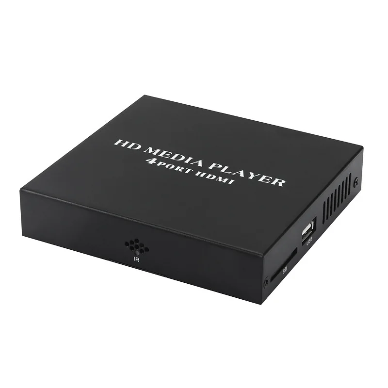 4CH HD Multimedia Player for TV Support SD USB Slot Start Automatic Loop Playback HDD Player with EU Plug