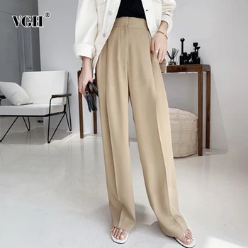VGH Casual Loose Women's Wide Leg Pants High Waist Pocket Long Straight Trousers For Female Clothing 2020 Spring Fashion Tide 
VGH Casual Loose Women's Wide Leg Pants High Waist Pocket Long Straight Trousers For Female Clothing 2020 Spring Fashion Tide