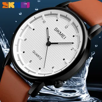 SKMEI Quartz Watch Men Minimalist Waterproof Sport Watches Leather Strap Casual Fashion Wristwatches 1210 
SKMEI Quartz Watch Men Minimalist Waterproof Sport Watches Leather Strap Casual Fashion Wristwatches 1210
