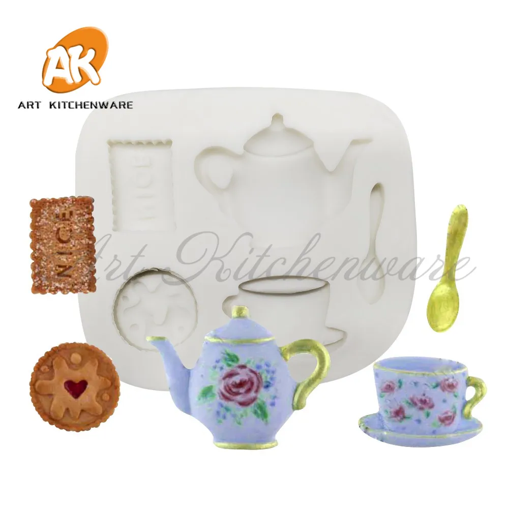 New Arrival Tea Set Teapot & Teacup Pattern Silicone Cake Fondant Moulds Cake Decorating Tools Prasty Cake Tool
New Arrival Tea Set Teapot & Teacup Pattern Silicone Cake Fondant Moulds Cake Decorating Tools Prasty Cake Tool