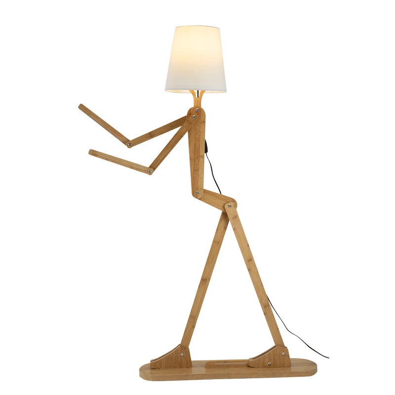 Japanese Style Creative Adjustable Human Shape Floor Lamp Nordic Plywood Fabric Vertical Lamp For Living Children's Room Decor 
Japanese Style Creative Adjustable Human Shape Floor Lamp Nordic Plywood Fabric Vertical Lamp For Living Children's Room Decor