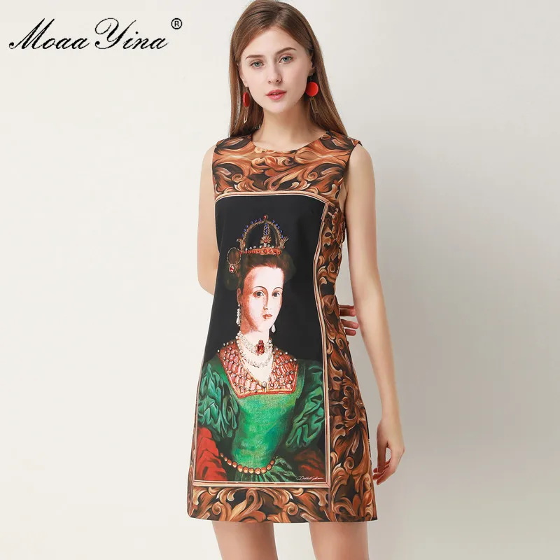 MoaaYina Fashion Designer dress Spring Summer Women's Dress Vintage Character Print Crystal Diamond Dresses
MoaaYina Fashion Designer dress Spring Summer Women's Dress Vintage Character Print Crystal Diamond Dresses
