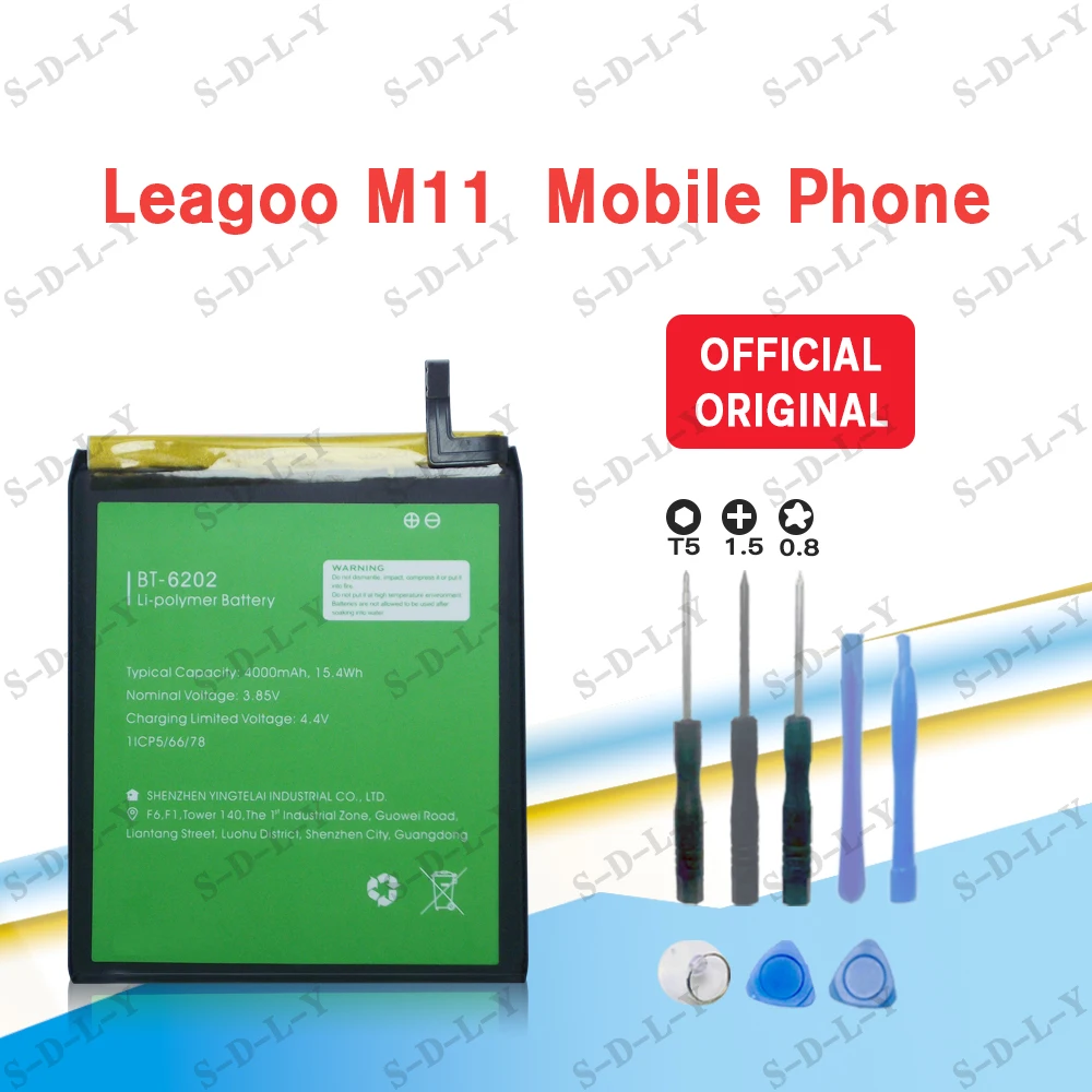 Original High Quality 3.8V 4000mAh BT-6202 battery for LEAGOO M11 Smart Phone+Tracking + Tools
Original High Quality 3.8V 4000mAh BT-6202 battery for LEAGOO M11 Smart Phone+Tracking + Tools
