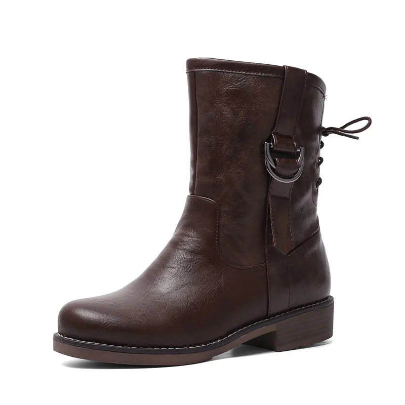 RYVBA woman 2019 new fashion black brown Cross tied women square low heels ankle boots winter autumn ladies mother girls shoes
RYVBA woman 2019 new fashion black brown Cross tied women square low heels ankle boots winter autumn ladies mother girls shoes
