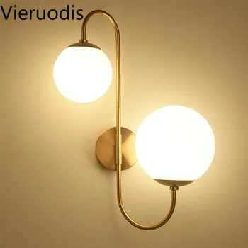 Modern Luxury Glass Wall Lamp Double Heads Gold Wall Sconce for Living Room Bedside Home Decor Loft Luminaire Lighting Fixture
Modern Luxury Glass Wall Lamp Double Heads Gold Wall Sconce for Living Room Bedside Home Decor Loft Luminaire Lighting Fixture