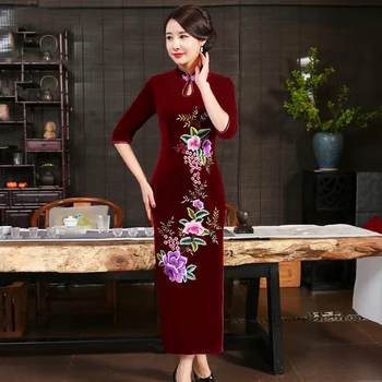 Large Size 3XL 4XL Evening Party Dress For Young Lady Chinese Traditional Mandarin Collar Qipao Half Sleeve High Split Cheongsam
Large Size 3XL 4XL Evening Party Dress For Young Lady Chinese Traditional Mandarin Collar Qipao Half Sleeve High Split Cheongsam