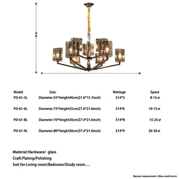 Mediterranean Nordic Luxury Black Glass Lampshade LED Round Chandelier Lamp 3/6/8/9 Lights Light Fixture Kit Home Decor Lighting
Mediterranean Nordic Luxury Black Glass Lampshade LED Round Chandelier Lamp 3/6/8/9 Lights Light Fixture Kit Home Decor Lighting