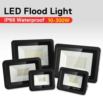 

10W 20W 30W 50W 100W 150W 200W 300W LED Flood Light 110V 220V Floodlight Spotlight Waterproof IP66 Outdoor Garden Lamp