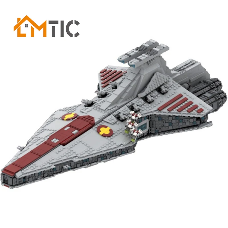 Конструктор MOC Звездные войны 43186 модель Venator class Республика Attack Cruiser StarWarlys
