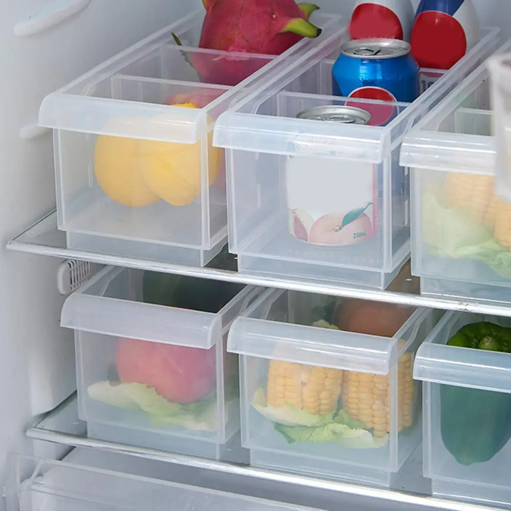 プラスチック製の引き出し,冷蔵庫の収納ボックス,食品の冷蔵,パントリーオーガナイザー,キッチン冷蔵庫用キャビネット - AliExpress  ホームガーデン