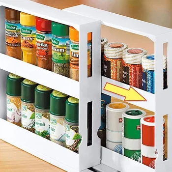 Kitchen Spice Organizer Rack Multi-Function Rotating Storage Shelf Slide Kitchen Cabinet Cupboard Organizer Kitchen Storage Rack
Kitchen Spice Organizer Rack Multi-Function Rotating Storage Shelf Slide Kitchen Cabinet Cupboard Organizer Kitchen Storage Rack