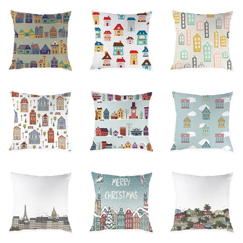 Cartoon Style Cushion Cover Sofa Pillow Covers Peach Skin Decorative House Pattern Pillowcase Home Decor 45*45cm
Cartoon Style Cushion Cover Sofa Pillow Covers Peach Skin Decorative House Pattern Pillowcase Home Decor 45*45cm