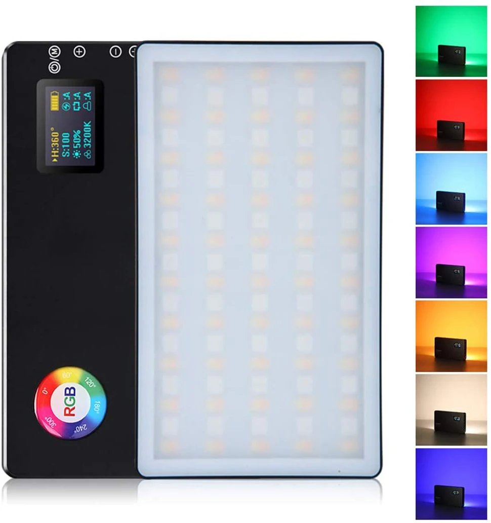 RGB Led Video Light CRI 96+ 360° Full Color 9 Lighting Effect 3200-7500K Adjustable 1-100% Stepless Dimming for Camera Photograp
RGB Led Video Light CRI 96+ 360° Full Color 9 Lighting Effect 3200-7500K Adjustable 1-100% Stepless Dimming for Camera Photograp