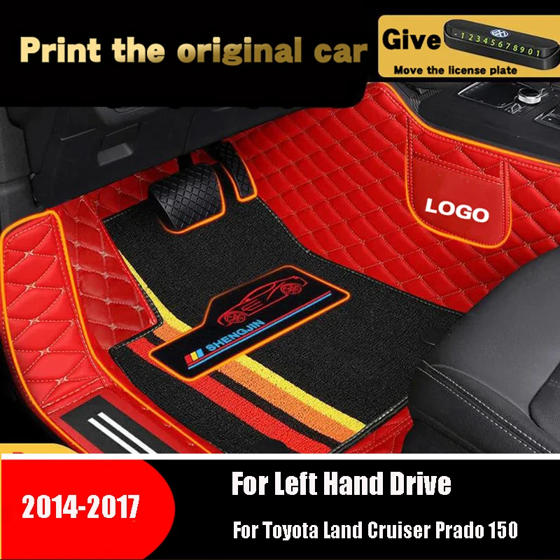 Кожаные автомобильные коврики для Toyota Land Cruiser Prado 150 2017 2016 2015 2014 | Автомобили и