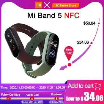 Xiaomi Mi Band 5 NFC Version Smart Bracelet AMOLED Screen Miband 5 Smartband Fitness Traker Bluetooth PPG heart rate Smart Band
Xiaomi Mi Band 5 NFC Version Smart Bracelet AMOLED Screen Miband 5 Smartband Fitness Traker Bluetooth PPG heart rate Smart Band