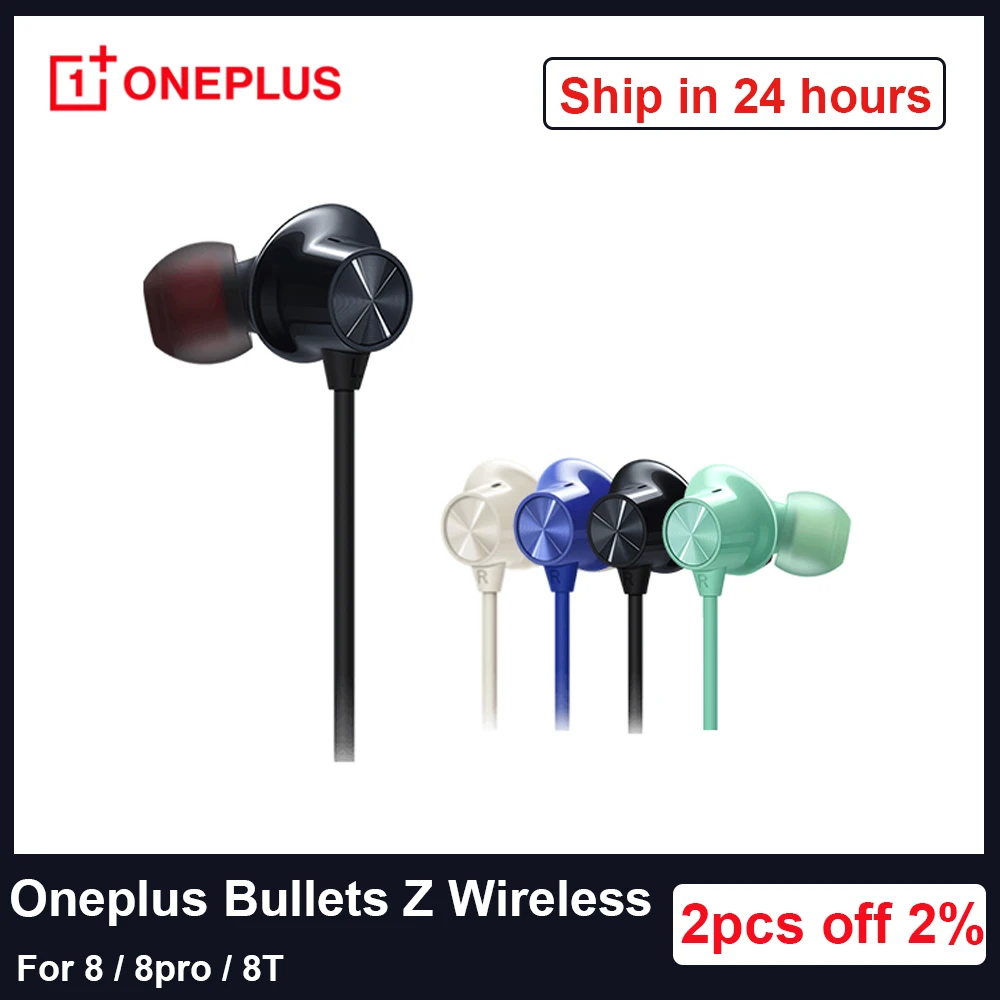 Оригинальные беспроводные наушники OnePlus Bullets Z с магнитным управлением быстрый