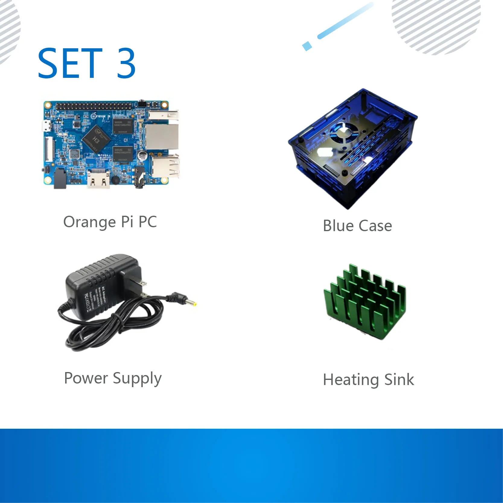 Orange Pi PC SET wiht Blue Case H3 Quad-core 1GB Support the Lubuntu linux and android mini PC \
Orange Pi PC SET wiht Blue Case H3 Quad-core 1GB Support the Lubuntu linux and android mini PC \