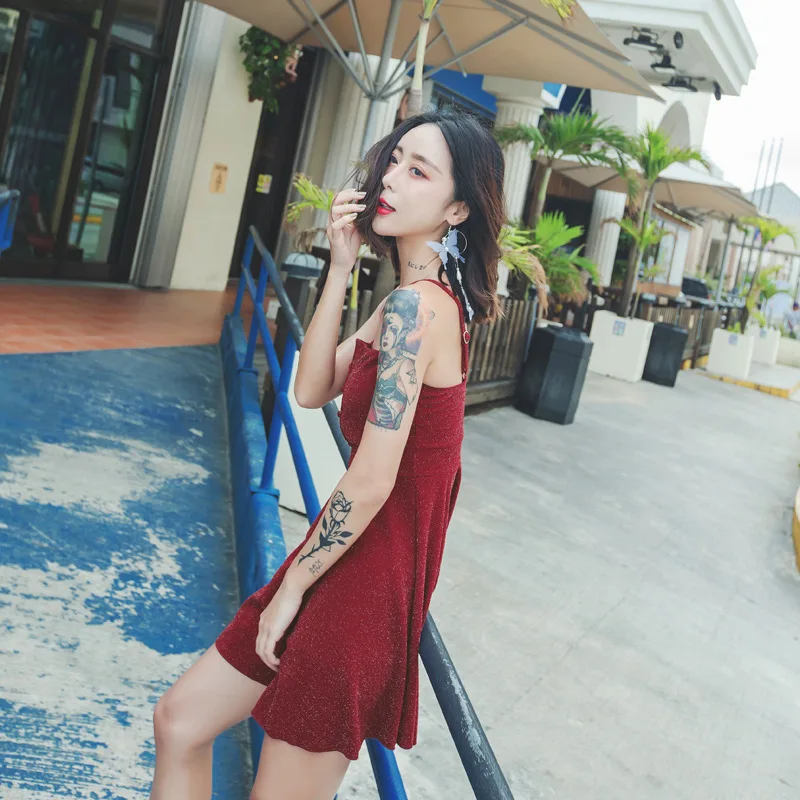 South Korean Wine Red Retro Bathing Suit Elegant Split Type Boxer Beach Vacation Style CONSERVATIVE WOMEN'S Swimsuit Online Cele
South Korean Wine Red Retro Bathing Suit Elegant Split Type Boxer Beach Vacation Style CONSERVATIVE WOMEN'S Swimsuit Online Cele