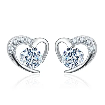Tender Love 925 Sterling Silver Earrings For Women Jewelry Dazzling CZ Heart Stud Earrings pendientes oorbellen
Tender Love 925 Sterling Silver Earrings For Women Jewelry Dazzling CZ Heart Stud Earrings pendientes oorbellen