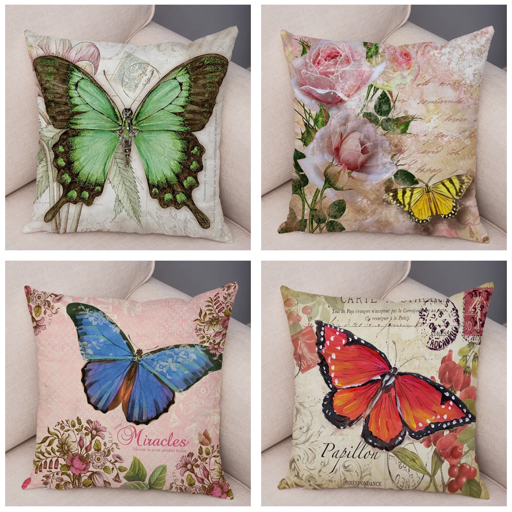 Europe Style Vintage Butterfly Pillow Case Decor Old Poster Pillowcase Soft Plush Cushion Cover for Sofa Home Car 45x45cm
Europe Style Vintage Butterfly Pillow Case Decor Old Poster Pillowcase Soft Plush Cushion Cover for Sofa Home Car 45x45cm